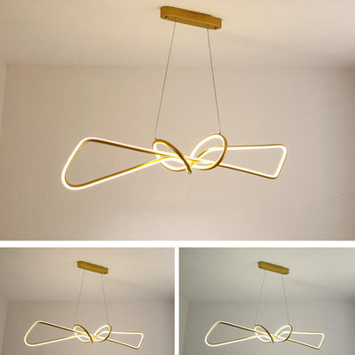 Creative Light Luxury Bow Design LED Chandelier