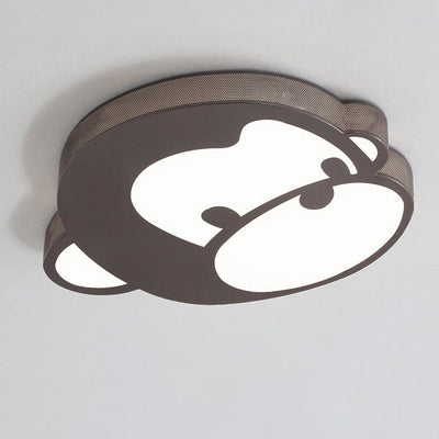 Childlike Cartoon Monkey Design LED Flush Mount Light