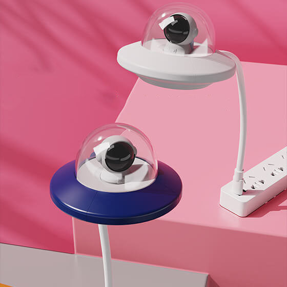 Lampe de table LED rechargeable USB Astronaute Moderne Blanc Pur 