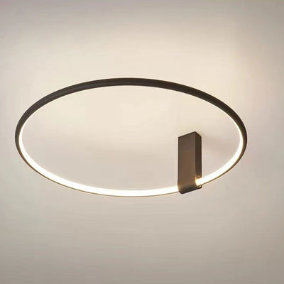 Modern Minimalist Round Aluminum LED Flush Mount Ceiling Light