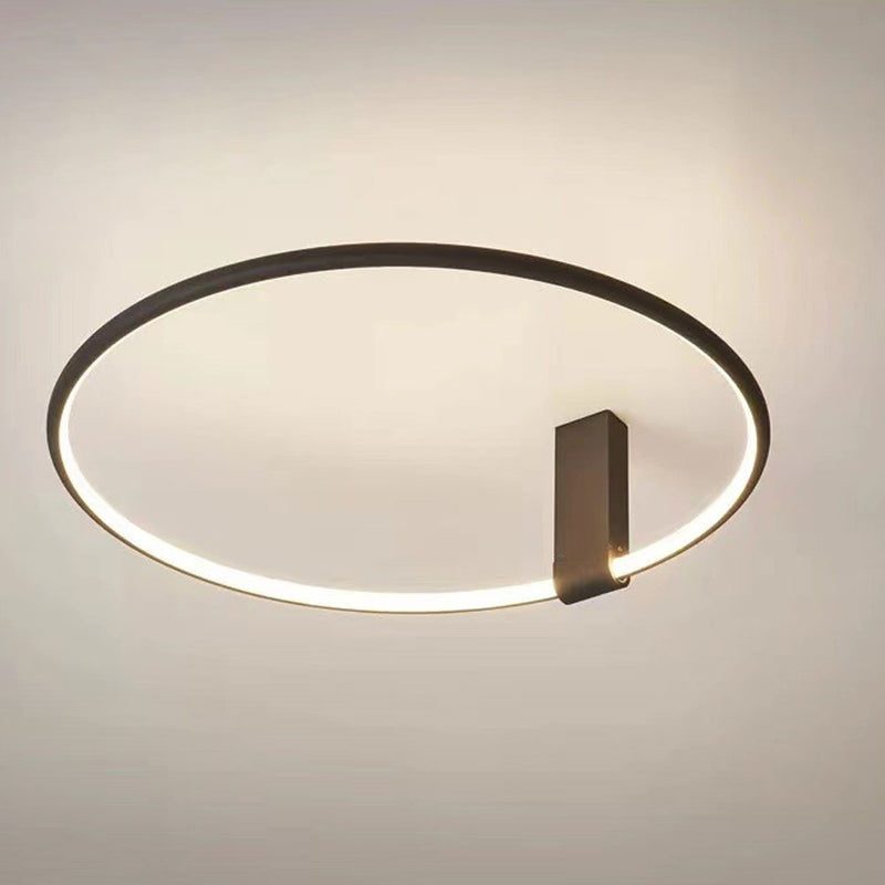 Modern Minimalist Round Aluminum LED Flush Mount Ceiling Light