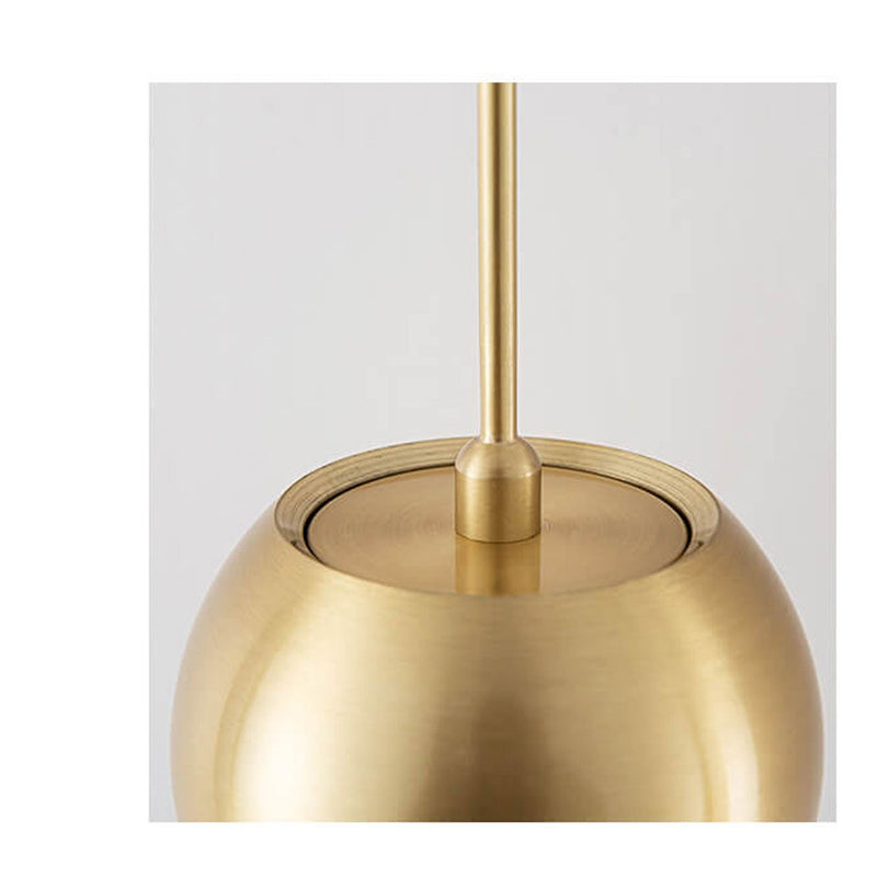 Nordic Light Luxury Full Brass Cylindrical Mini LED Pendant Light