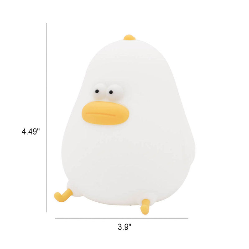 Lampe de table tactile LED en silicone en forme de petit poulet mignon et créatif 