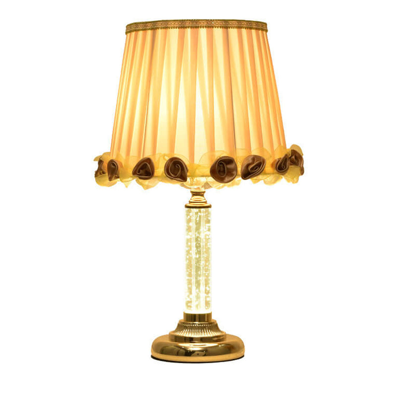Lampe de Table 1 Lumière à Télécommande Réglable en Luminosité Cristal Européen 