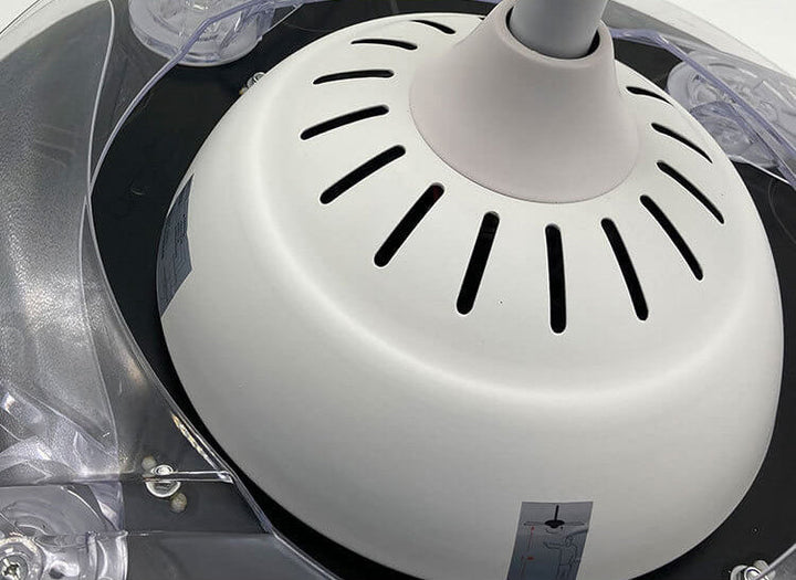 Nordic Invisible Fan Round Design LED  Downrods Ceiling Fan Light