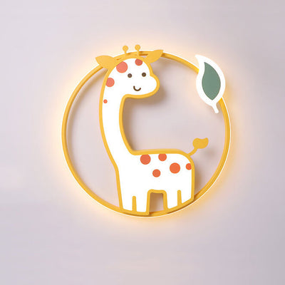 Cartoon Creative Giraffe Acrylic LED Flush Mount Ceiling Light