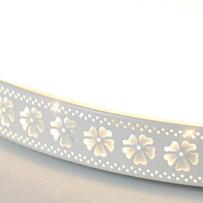 Modern Minimalist Plum Blossom Round LED Flush Mount Ceiling Light