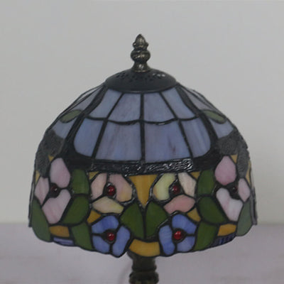 European Vintage Tiffany Glass 1-Light Table Lamp