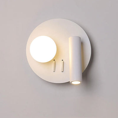 Nordic Minimalist Round/Square Acrylic Iron LED Reading Wall Sconce Lamp