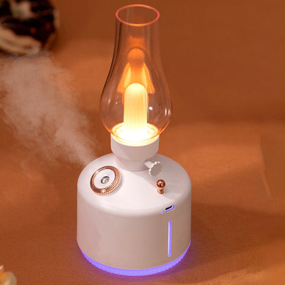 Lámpara de mesa LED con sombra de botella PET con spray humidificador creativo 