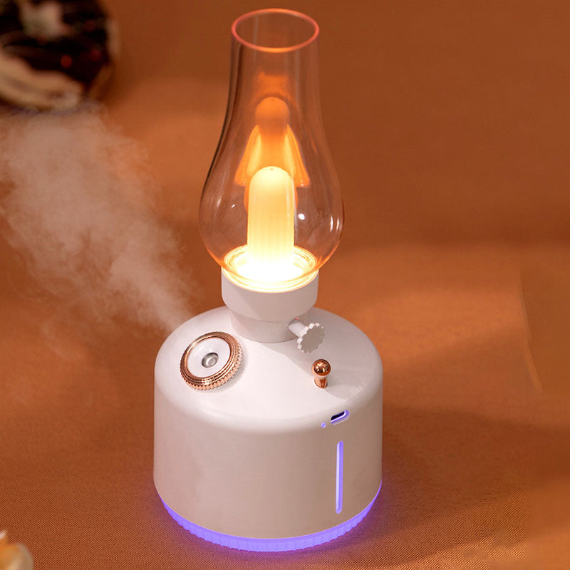 Lámpara de mesa LED con sombra de botella PET con spray humidificador creativo 