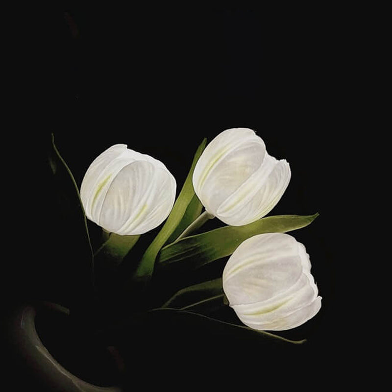 Lampe de Table LED Ambiante Décorative Bouquet de Fleurs Simulées Tulipe 