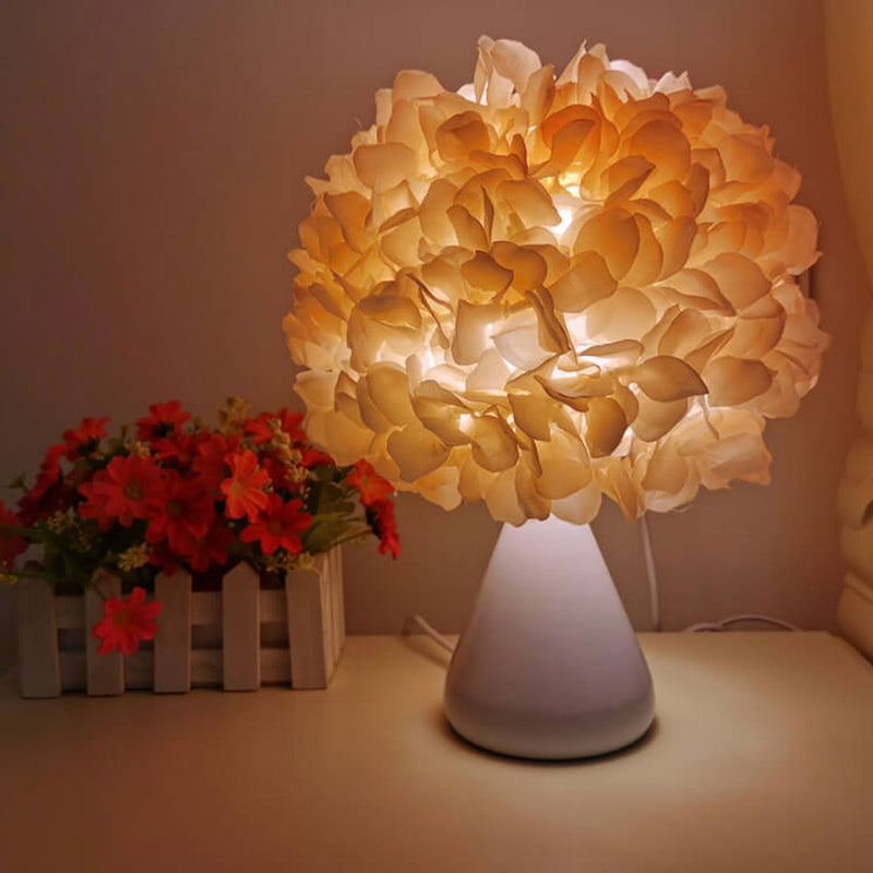 Stoffsimulation Kürbisblumenstrauß Design 1-Licht Tischlampe 