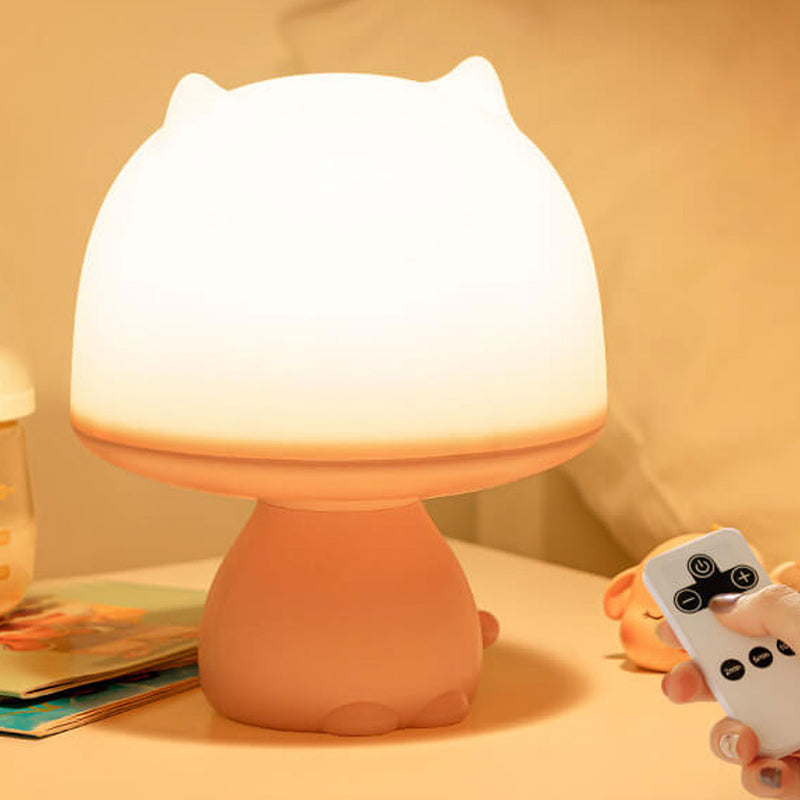 Lampe de Table Intelligente LED Rechargeable avec Veilleuse Créative en Forme de Dessin Animé 