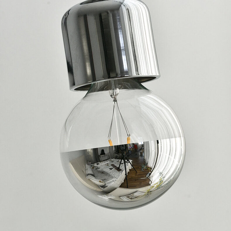 Moderne minimalistische kürbisförmige einfarbige Hardware 1-Licht Pendelleuchte 