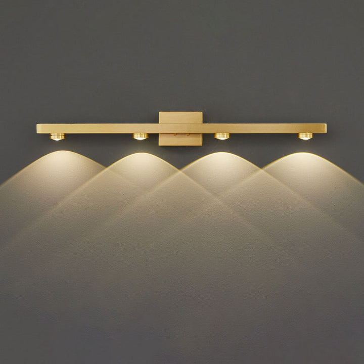 Modern Retro All Copper LED Vanity Light Wall Sconce Lamp