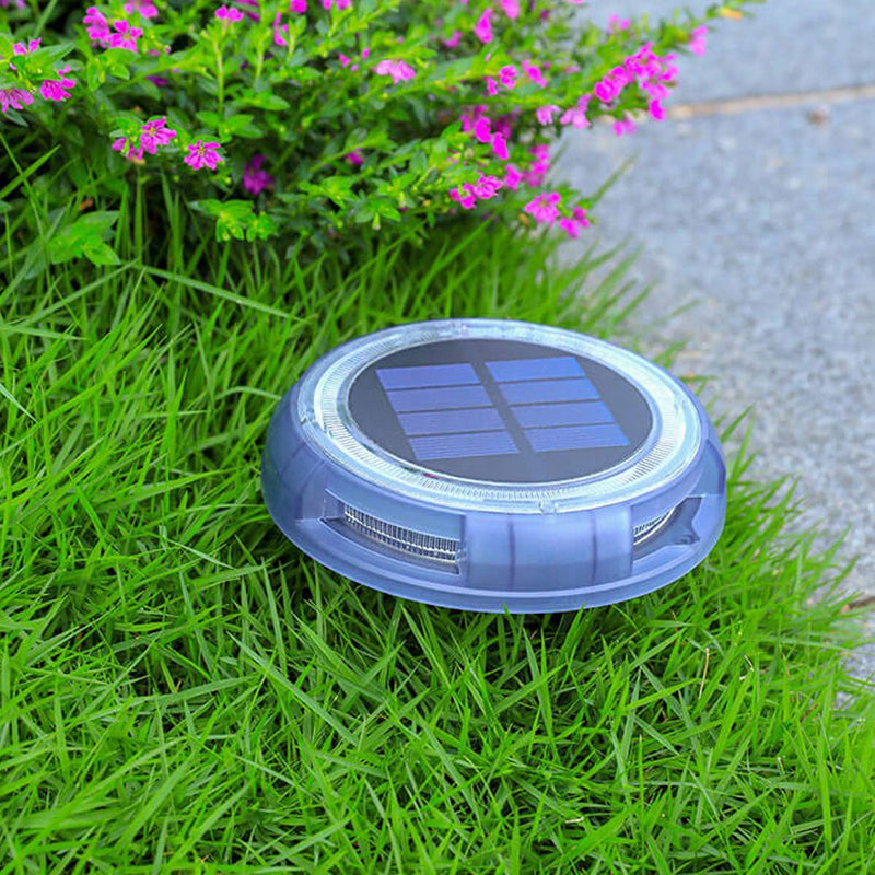 Solar Simple Round LED Outdoor Waterproof Lawn Buried Light