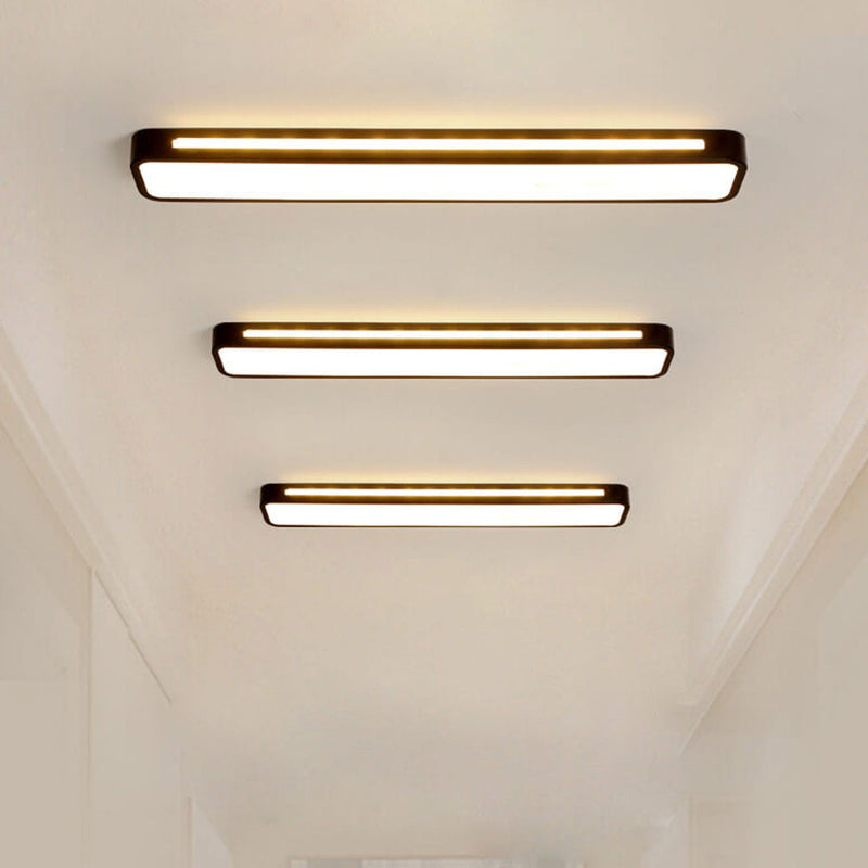 Nordic Minimalist Long LED Flush Mount Ceiling Light