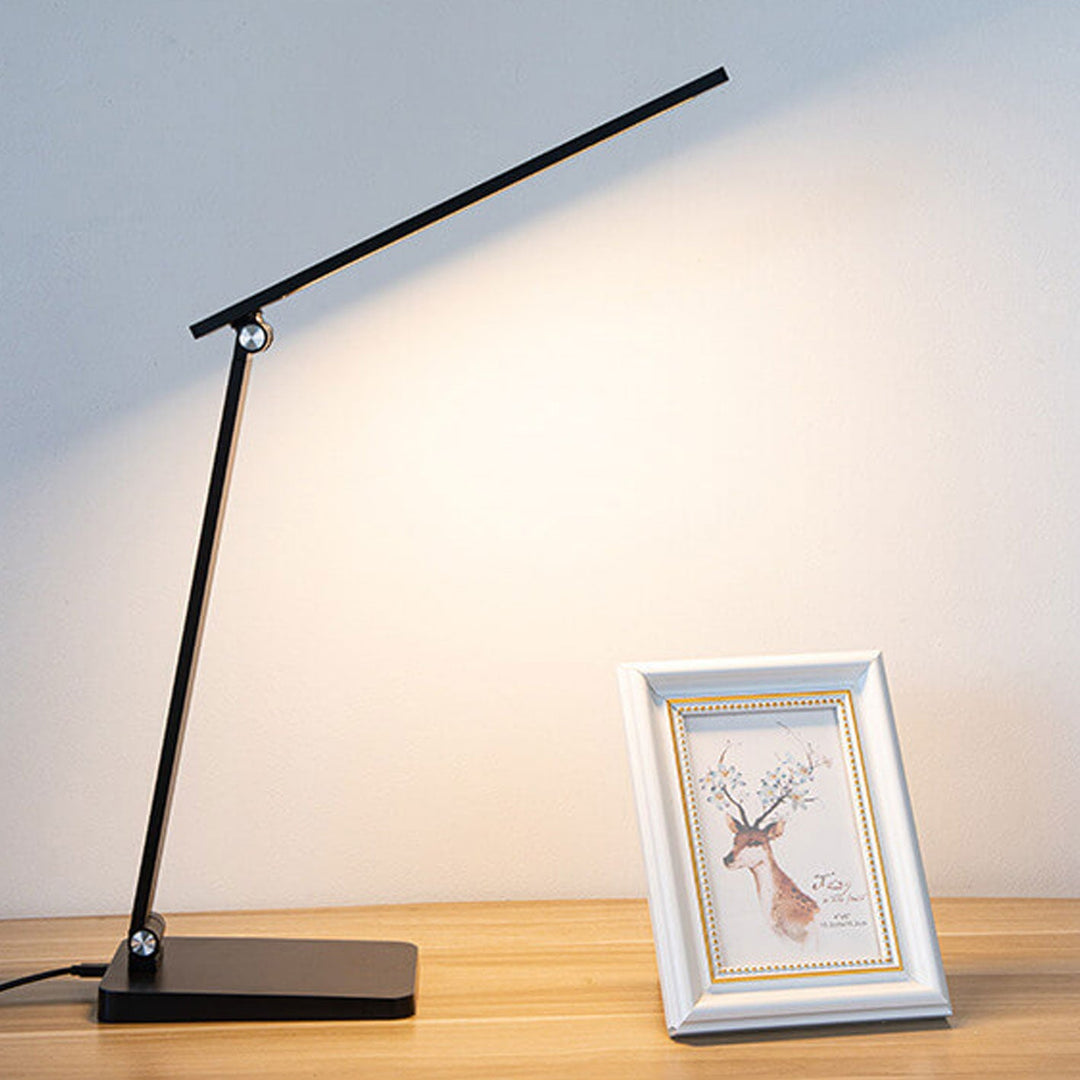 Lampe de bureau LED en aluminium pliable créative avec variateur tactile 
