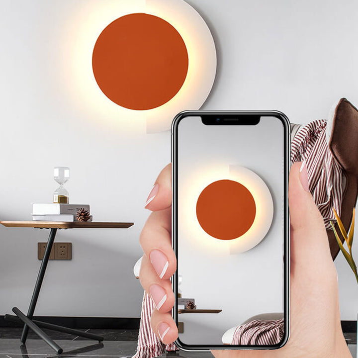 Nordic Postmodern Solid Color Schmiedeeisen Acryl LED Wandleuchte Lampe 