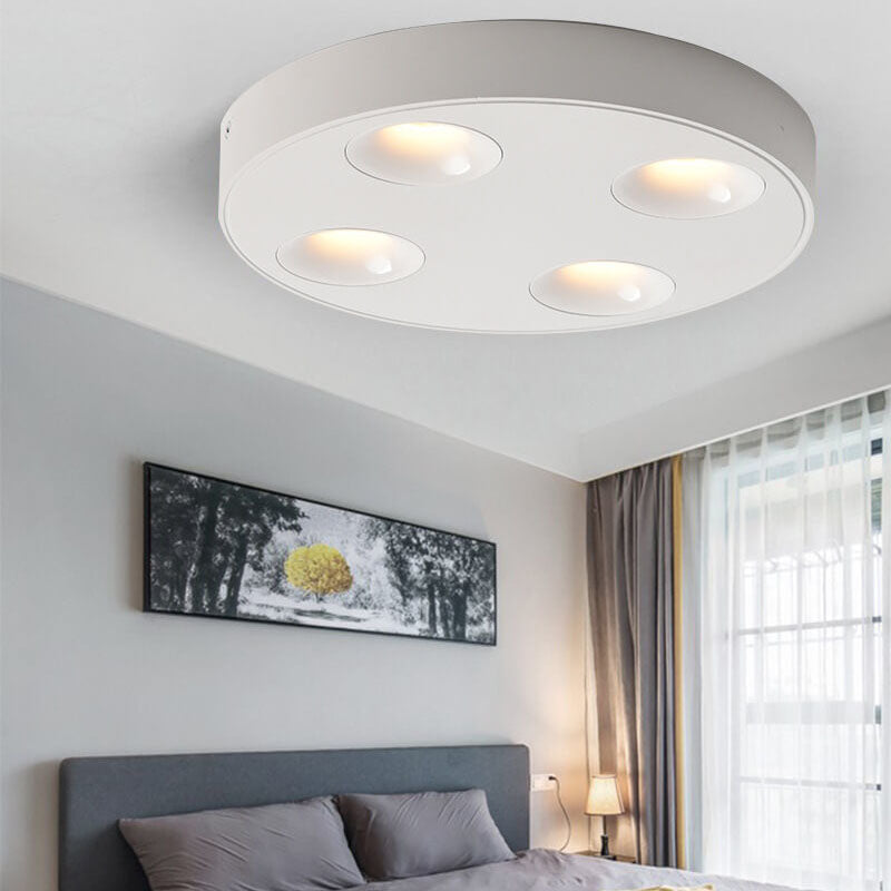 Minimalist Round Plate Spotlight Slim LED Flush Mount Ceiling Light