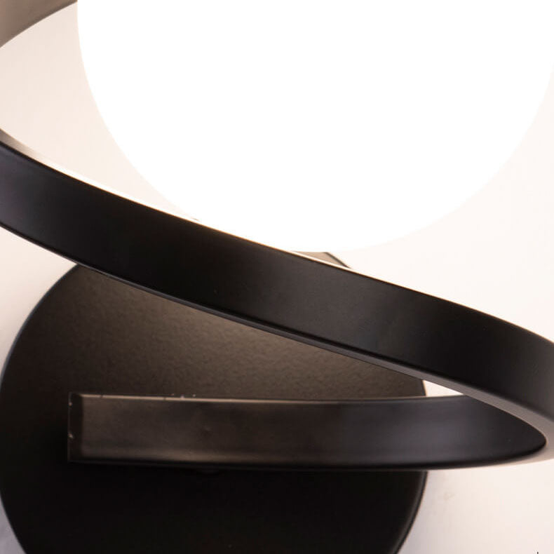 Modern Iron Curved Minimalist 1-Light Wall Sconce Lamp