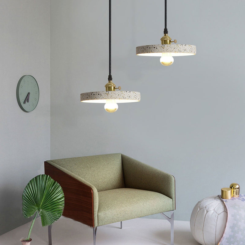 Nordic Minimalist Millstone Hardware Round 1-Light Pendant Light