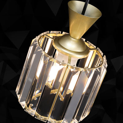 Light Luxury Crystal Square Crystal Cube 1-Licht-Pendelleuchte 