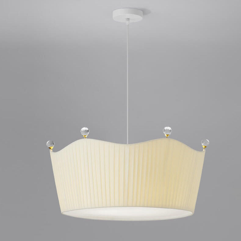 Modern Minimalist Creative Crown Hardware Fabric 5-Light Island Light Chandelier