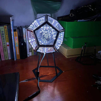 Infinity Dodecahedron LED Night Light Art Table Lamp