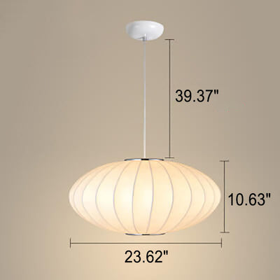 Fabric 1-Light Cocoon Pendant Light