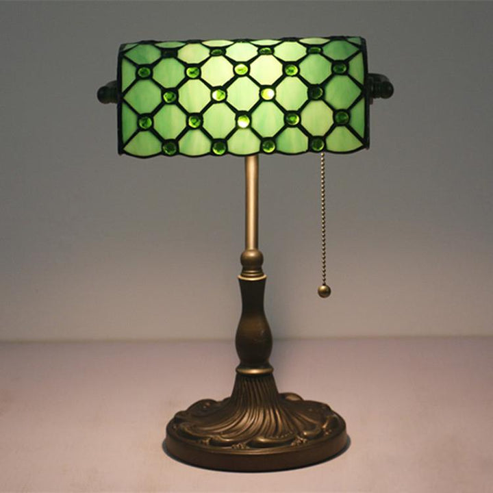 Vintage Kreative Glas 1-Licht Reißverschluss-Schalter Tischlampe 