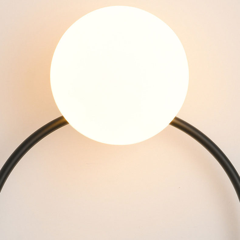 Nordic Minimalist Round Ball Iron Glass 1-Light Wall Sconce Lamp