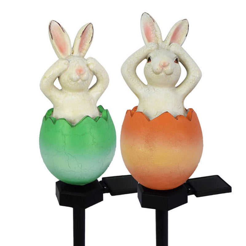 Solar Creative Rabbit Ground Plug Outdoor Garden Wasserdichtes dekoratives Landschaftslicht 