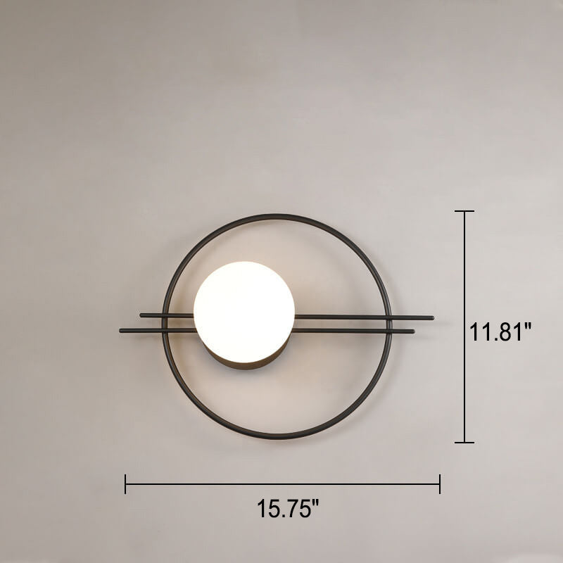 Lámpara de Aplique de Pared LED de Arte de Bola de Vidrio Redonda Minimalista Moderna 