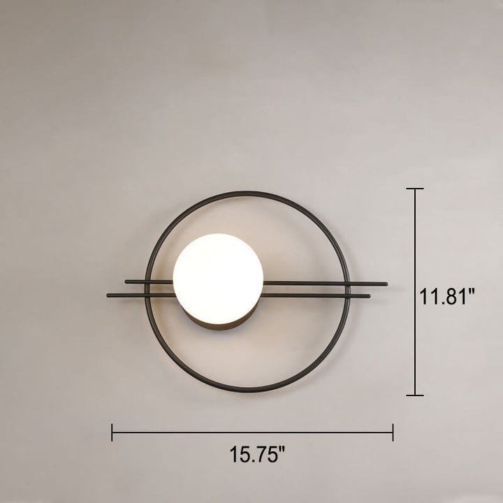 Lámpara de Aplique de Pared LED de Arte de Bola de Vidrio Redonda Minimalista Moderna 