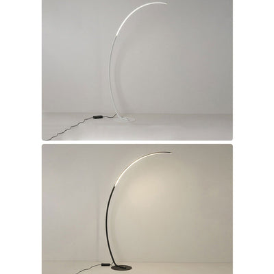 Minimalist Curved Line LED Aluminum Standing Floor Lamp
