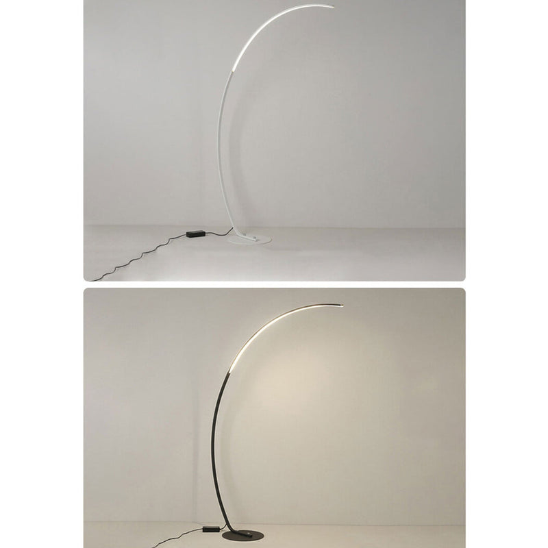 Minimalist Curved Line LED Aluminum Standing Floor Lamp