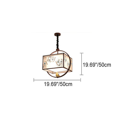 Nordic Vintage Grün Messing Glas 1-flammige Pendelleuchte 