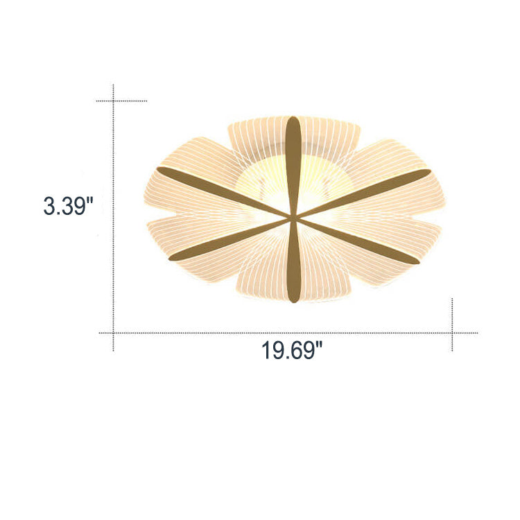 Modern Creative Clear Acrylic Round Flower LED Flush Mount Ceiling Light