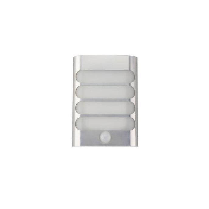Lampe murale LED rechargeable USB en aluminium avec capteur corporel rectangulaire moderne 