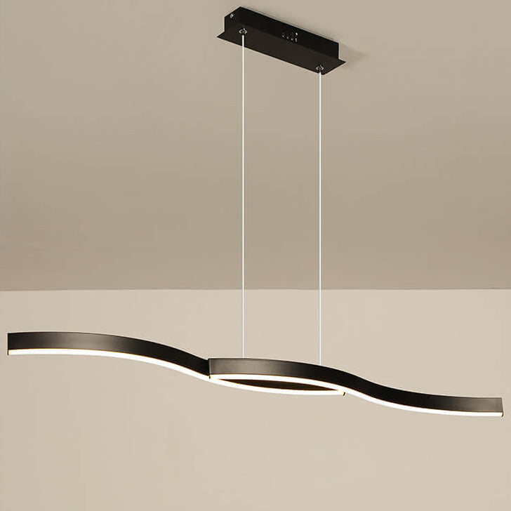 Moderne Einfachheit Curved Line Design Island Light LED Creative Kronleuchter 