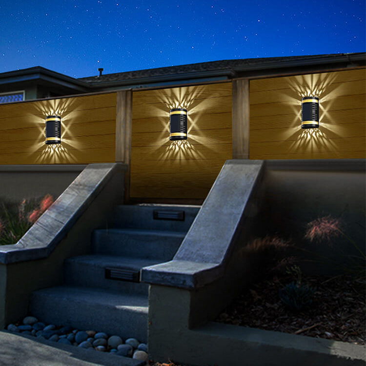 Solarinduktions-Halbzylinder-Leuchtdekoration LED-Wandleuchte für den Außenbereich