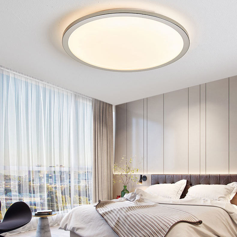 Modern Light Luxury Round Flat LED Flush Mount Ceiling Light