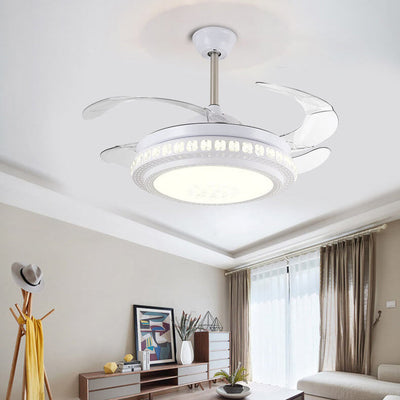 Modernes, minimalistisches LED-Deckenventilator-Licht mit Sternenklavier-Design