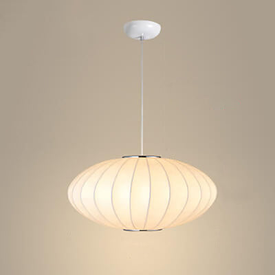 Fabric 1-Light Cocoon Pendant Light