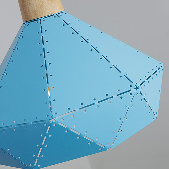 Nordische Geometrie Macaron einfarbige Eisen-Pendelleuchte mit 1 Leuchte 