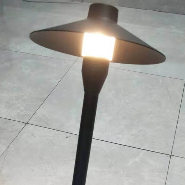 Copper Aluminum Umbrella Design LED Outdoor Lawn Floor Lamp