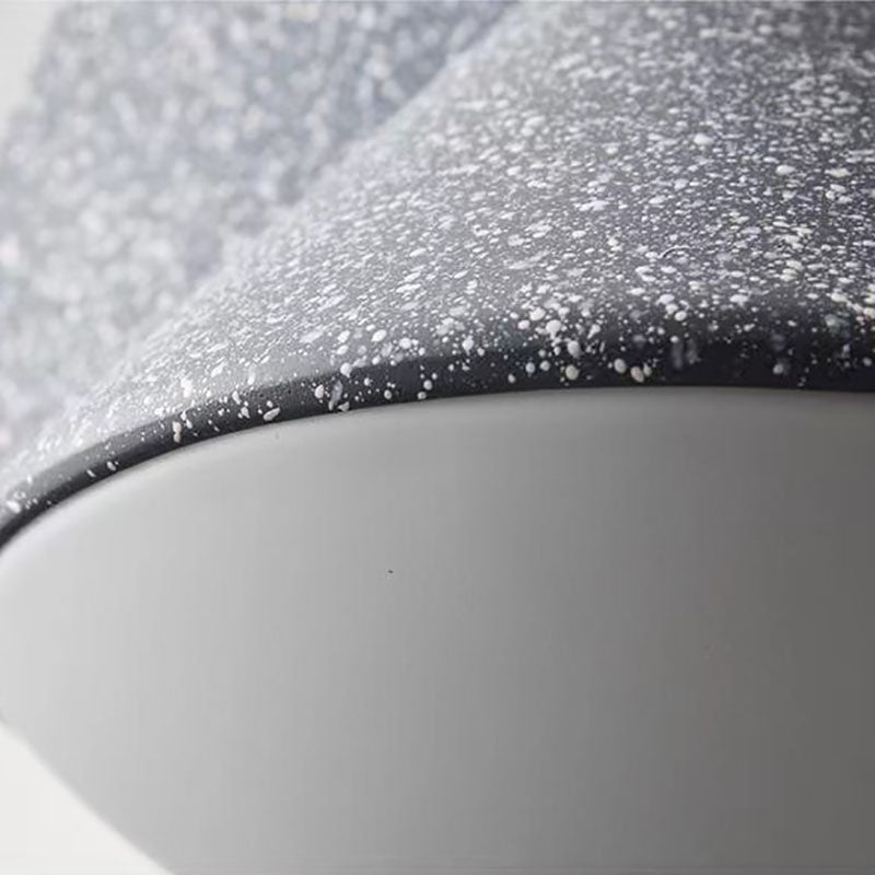 Contemporary Scandinavian Imitation Terrazzo Texture Conic Shade LED Pendant Light For Bedroom