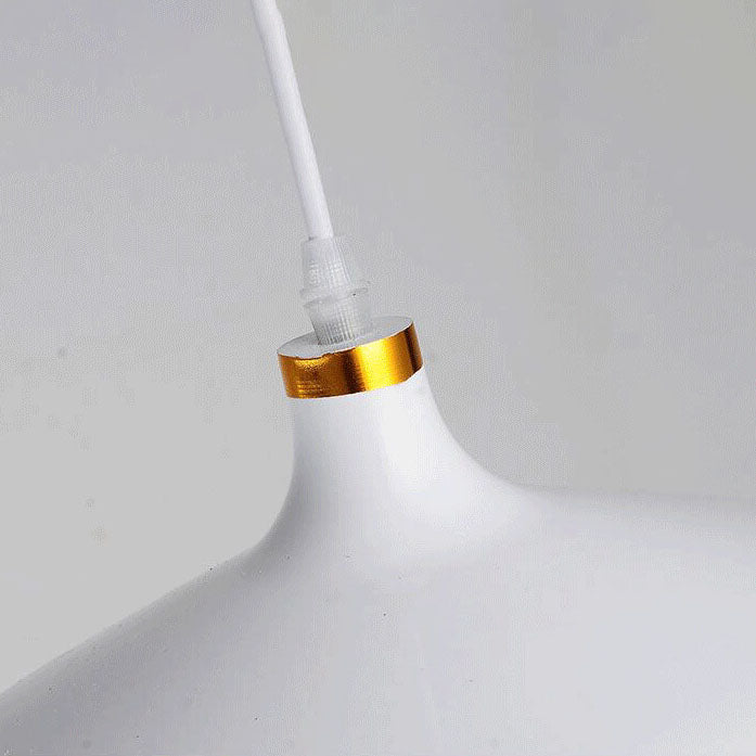 Lustre suspendu moderne en aluminium demi-rond à une lumière 